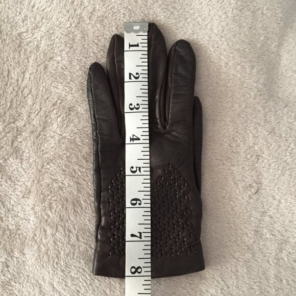 Brown Leather gloves sz S - Picture 6 of 9